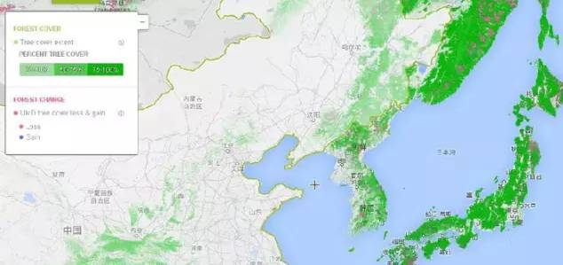 Image: 华北华东地区森林分布地图