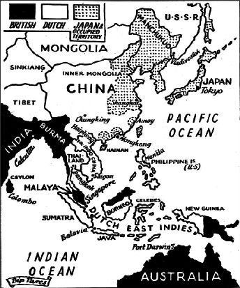 外国媒体报导日本侵略中国领土的占据地图