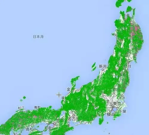 Image: Forest distribution map of Beijing and surrounding areas