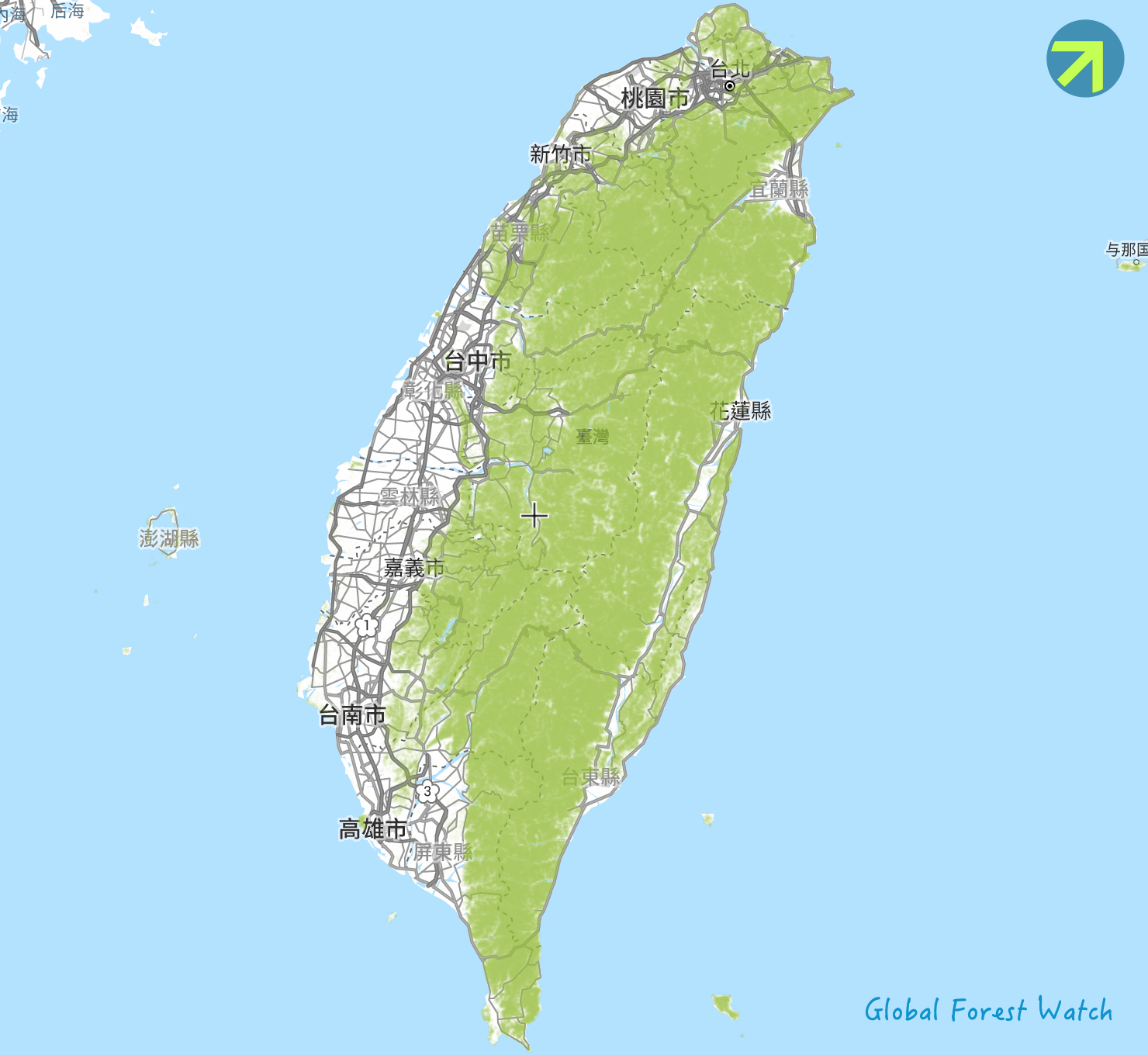 Image: 台湾森林分布图