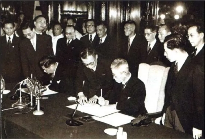 Signing Ceremony of the Taipei Treaty of the Sino-Japanese Peace Treaty